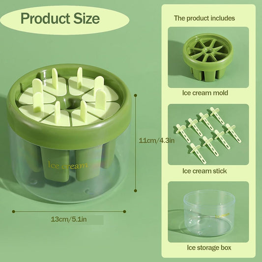 Reusable 8 Pieces Ice Pop Mould - RASOI GADGETS