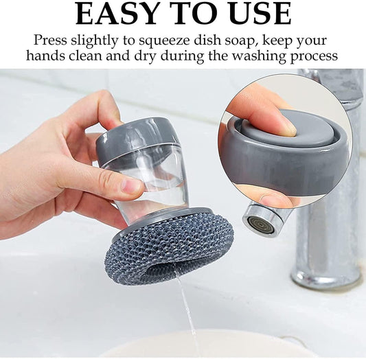 Kitchen Soap Dispensing Palm Brush (Pack of 2) - RASOI GADGETS