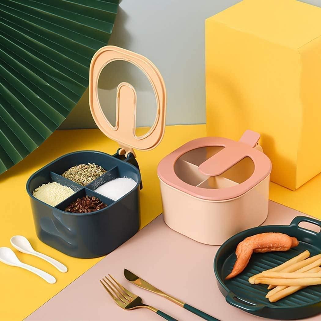 Plastic 4-Section Fancy Masala Box - RASOI GADGETS