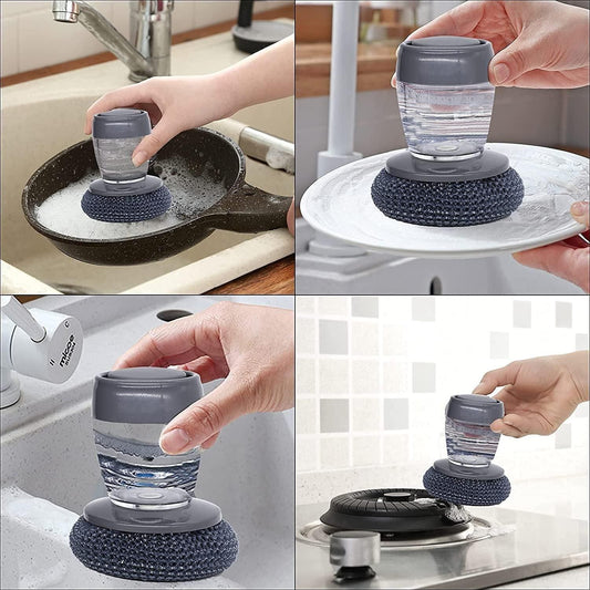 Kitchen Soap Dispensing Palm Brush (Pack of 2) - RASOI GADGETS